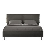 thumbnail of Letto con rete imbottito 160x200 microfibra grigio Sleeper