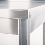 thumbnail of Romux® Edelstahltisch für Gastronomie zur Wandmontage ohne Regal 2000x800x850 mm Zerlegbar | Arbeitstisch aus Edelstahl Korrosionsbeständig