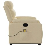 thumbnail of vidaXL Massagesessel mit Aufstehhilfe Creme Stoff