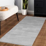 thumbnail of Teppich Schlafzimmer 3D-Effekt Elegant Waschbar Strapazierfähig Wohnzimmer Esszimmer Läufer Silber 80x250 cm – ILLER von Kadima Design
