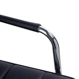 thumbnail of Bürostuhl Drehstuhl Kunstleder Schwarz 99x53x54 cm mit Armlehnen höhenverstellbar drehbar und Rollen, minimalistisches Design