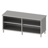 thumbnail of Stalgast Arbeitsschrank offen mit Grund-und Zwischenboden 2000x600x850 mm, ohne Aufkantung, verschweißt