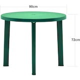 thumbnail of Mesa de jardim redonda COSHANÓ de 90 cm, removível e portátil, em resina