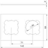 thumbnail of OBO Bettermann Abdeckplatte T12L P2S 9011 7408180