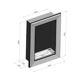 thumbnail of Caminetto a Bioetanolo Frame 550 SimpleFire da incasso Bianco con Vetro