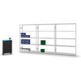 thumbnail of PROREGAL Fachbodenregal Stecksystem | Grundregal | HxBxT 200x130x30cm | 5 Ebenen | Fachlast 200 kg | Beidseitig nutzbar | Lichtgrau