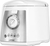 thumbnail of MPM MFR-07 Freidora Eléctrica Compacta, 1,5 L, Cubeta Desmontable Antiadherente, Regulador Temperatura, 1100W, Bianco/Grigio