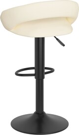 thumbnail of Barhocker KALSII höhenverstellbar 2er Set Creme Samt  | Barstühle drehbar Küchenhocker Thekenhocker für Küche Hausbar