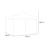 thumbnail of Zusammenklappbarer Faltpavillon 3 x 6 weiß mit wasserdichtem PVC überzogen