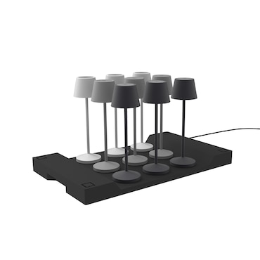 Lumisky Base de carga de 9 lámparas EMILY Plástico Negro