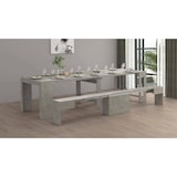 thumbnail of Dmora Set tavolo e sedie Dardizzon, Composizione multiuso, Set con consolle e 1 panca allungabili, 100% Made in Italy, 66x25h45 cm, Grigio