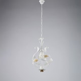 thumbnail of Lampadario Arte Povera Cesto Metallo Bianco E Oro 1 Luce E14