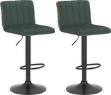 thumbnail of 2er Set Barhocker NUBEL - Samt Grün 41x49x87 cm | Barstuhl Höhenverstellbar Mit Lehne Drehbar Tresenhocker Tresenstuhl Kneipenhocker Kneipenstuhl
