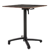 thumbnail of METRO PROFESSIONAL Table pliante MASSINI, aluminium, 60 x 60 cm, plateau de table HPL, aspect pierre, pieds réglables automatiquement, gris