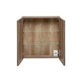 thumbnail of Meuble salle de bain miroir 60cm Santa Fe Taupe