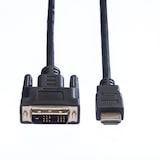 thumbnail of VALUE Kabel DVI (18+1) ST - HDMI ST, schwarz, 3 m