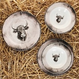 thumbnail of Toro 12tlg Tafelservice Porzellan 6 Pers Speiseteller Suppenteller Kuh rosa