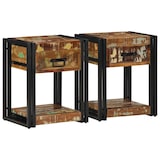 thumbnail of vidaXL Nachttisch 2 pcs Mehrfarbig 40 x 35 x 50 cm Massives Altholz