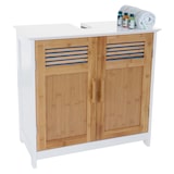 thumbnail of Badmeubel HWC-A85, badkamermeubel 60x60x30cm ~ bamboe