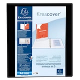 thumbnail of Exacompta 51843NE 10x Ringbuch, 4 Ringe 40mm Rücken 64mm, 3 Außen- und 2 Innenhüllen, 32x28,5cm für DIN A4 MAXI - Kreacover - Schwarz