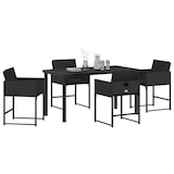thumbnail of vidaXL 5-teiliges Gartenset mit Kissen in Schwarz aus Poly Rattan