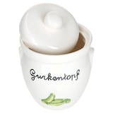 thumbnail of Gurkentopf Gürki 3 Ltr Porzellan weiß Gurkenmotiv Gärtopf Sauerkrauttopf Rumtopf