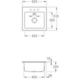 thumbnail of Villeroy&Boch Spülbecken, Küchenspüle Subway 50 S Weiß Alpin 525x510mm, Unterschrankbreite 50cm