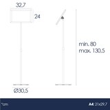 thumbnail of Espositore a leggio con cornice a scatto orientabile telescopico (A4)