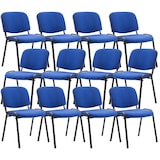 thumbnail of 12x Stapelbare Eetkamerstoel Ken Stof blauw