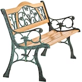 thumbnail of tectake Panchina da giardino Kathi, in legno e ghisa 2 posti 124 x 60 x 83 cm - marrone - 401426