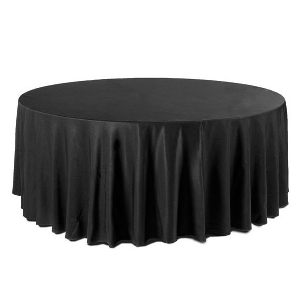 Mantel eventos profesional mesa catering poliéster negro 180 cm