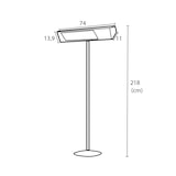 thumbnail of Sined Caldo Ira Inox Palo Infrarotheizung Für Den Außenbereich Mit Komplettem Ständer 2000w Grau