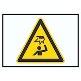 thumbnail of Achtung Hindernisse im Kopfbereich Symbol A1 Rückseite selbstklebend Schild