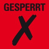 thumbnail of Aufkleber I Organisationsetikett GESPERRT, rot, Haftpapier, ablösbar, 17x17mm, 500/Rolle