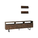 thumbnail of Dmora Fernsehschrank Dpatrici, Ständer für Wohnzimmerfernseher, Niedriges Wohnzimmer-Sideboard, TV-Ständerbasis, 170x30h40 cm, Nussbaum