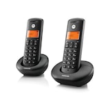 thumbnail of Motorola E202 2 telefoni cordless, intercetta chiamate, accesso remoto, non disturbare, vivavoce – Nero