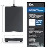 thumbnail of CSL Diskettenlaufwerk Externes USB Diskettenlaufwerk FDD 1,44MB (3,5) geeignet für PC & MAC
