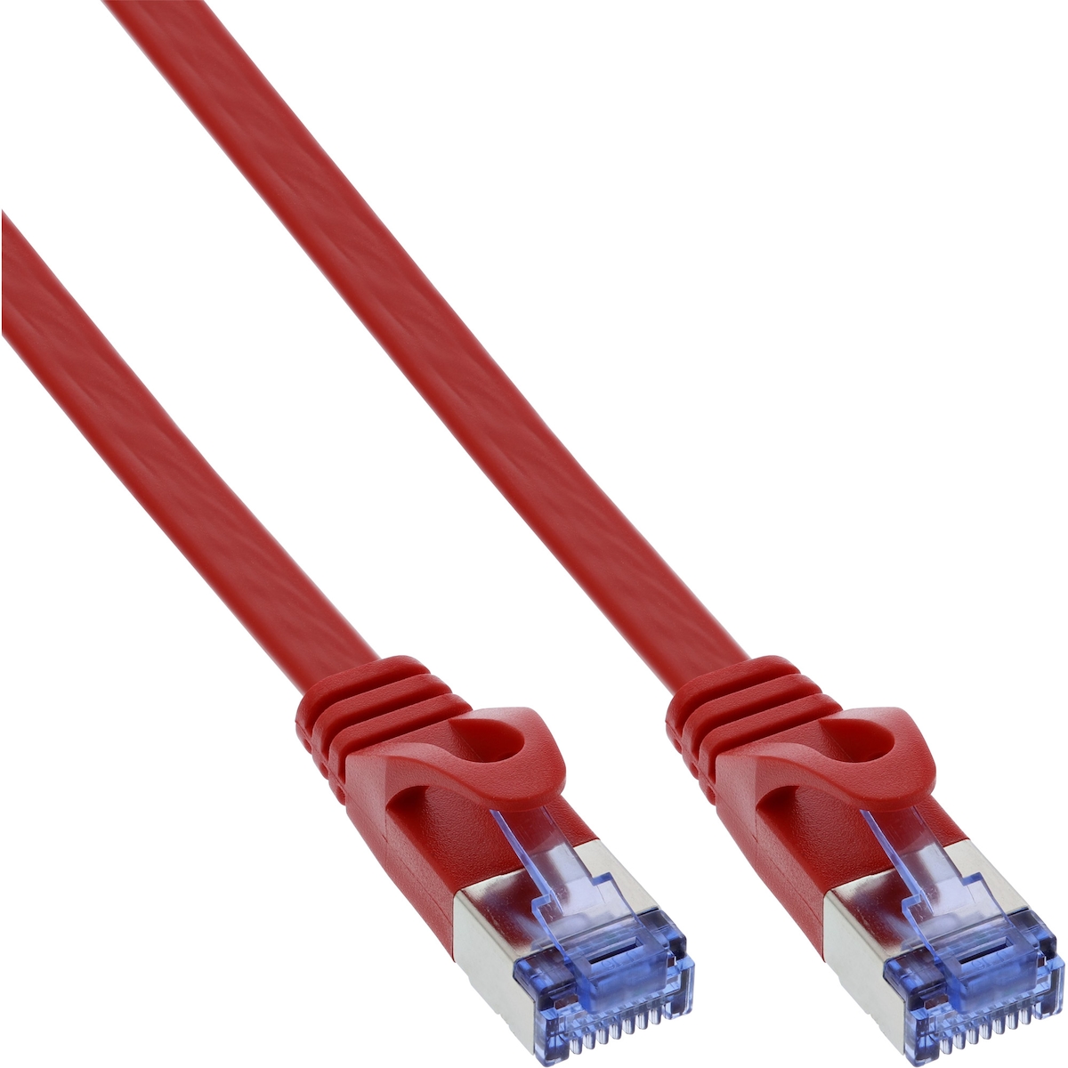 InLine Patchkabel flach, U/FTP, Cat.6A, rot, 3 m