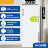 thumbnail of Exquisit Gefrierschrank GS5231-NF-H-040C weiss | 161 l Nutzinhalt | 4*-Gefrieren | Alarm-Funktion | Schnellgefrieren | NoFrost