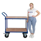 thumbnail of PROREGAL Chariot à plateaux Pro avec 2 plateaux | HxLxP 95x50x97cm | Capacité de charge 400kg | Bleu