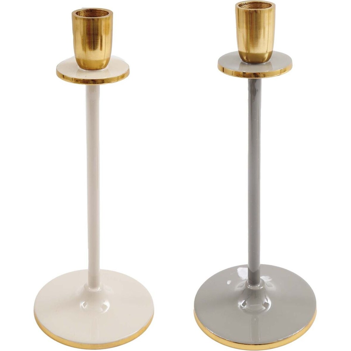 Bougeoir en aluminium 20 cm Tonal Irina (Lot de 2) Sil