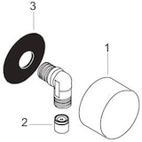 thumbnail of Hansgrohe Schlauchanschluss Fixfit Axor mit Rückflussverhinderer 1/2 verchromt