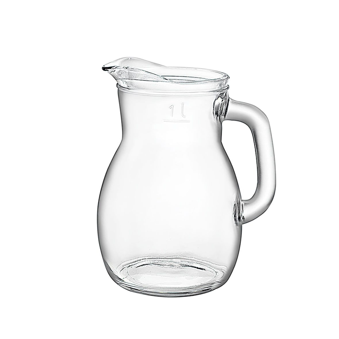 Krug 1 Lt Bistro mit Kerbe Grammatik zertifiziert, 6er-Pack