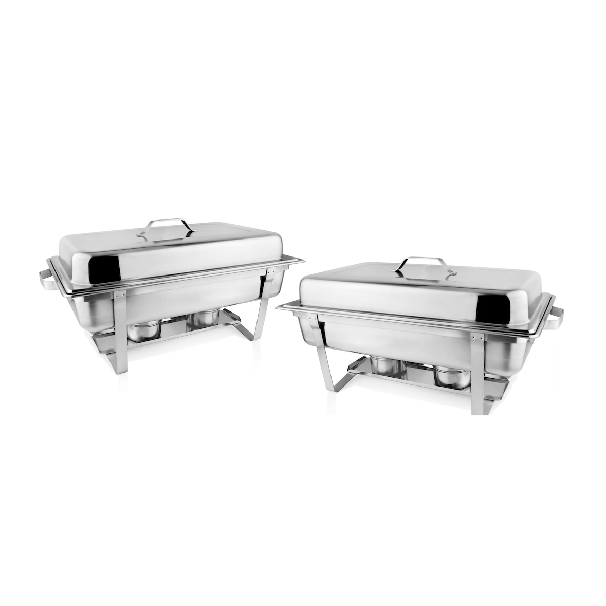 aro Chafing dish AW-119 Set doppio di 2, acciaio inox, 15.5 L, 6 contenitori GN, profondità 65 mm, 2 coperchi