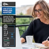 thumbnail of CSL WLAN 300 Mbit/s USB Stick Adapter - WiFi Adapter - Verschlüsselung WEP WPA WPA2 - 2,4 Ghz 2T2R - Verstärkung 18 dBm - für Windows 7 - 11