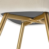 thumbnail of tectake  Chaise élégante aspect corde avec forme ergonomique crème/doré - 405405