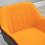 thumbnail of HOMCOM butaca de salón sillón de salón tapizado en cuero Sintético y terciopelo con reposabrazos patas doradas y marco de acero carga 120 kg gris