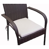 thumbnail of METRO Professional Sedia da esterno impilabile con braccioli Mohim, polirattan, marrone