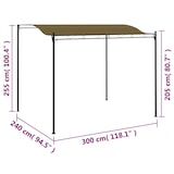 thumbnail of vidaXL Pavillon 3x2,5 m Taupe 180 g/m²