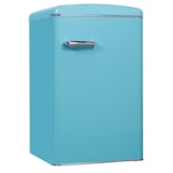 thumbnail of Exquisit Retro Vollraumkühlschrank RKS120-V-H-160F taubenblau, 122 l Fassungsvermögen